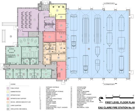 Fire Station Floor Plan, Fire Department Architecture, Fire Station Architecture, Municipal Hall, Station 11, Fire Hall, Factory Architecture, Architecture Presentation Board, Tool Room