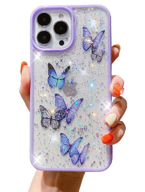 PRICES MAY VARY. 🦋Compatible with Apple iPhone 14 Pro Max 6.7 inch,Support wireless charging. 🦋Fashionable pretty Butterfly pattern,Glitter crystals are embedded in the case’s outer layer and print the cute butterfly pattern,let your iphone unique. 🦋High quality durable TPU, all-round protection, ultra light and durable, protruding part to protect screen and camera. 🦋This bling iphone 14 Pro Max Case perfectly fits your iPhone.It makes your iPhone Unique and Eye-catching.Easy to install and Butterfly Stuff, Butterfly Sparkle, Glitter Butterfly, Pretty Butterfly, Bling Phone Case, Cute Butterfly, Silicone Gel, Butterfly Pattern, Phone Case Cover