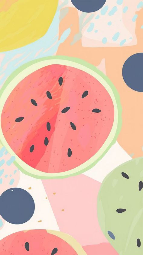 Cute anime summer melon watermelon produce fruit. | free image by rawpixel.com / Teddy Watermelon Lockscreen, Watermelon Iphone Wallpaper, Summer Fruit Wallpaper, Watermelon Phone Wallpaper, Kawaii Watermelon Wallpaper, Mobile Wallpaper Iphone, Iphone Wallpaper Cute, Anime Summer, Wallpaper Iphone Summer