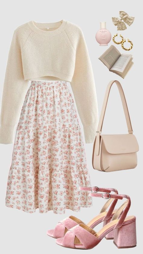 Check out kortney_carson's Shuffles #cottagecore #modestfashion #vintage #classy #spring #fashion #outfitideas #skirt #sweater #pinkaesthetic #softaesthetic #churchoutfit #casual #modest #coquette Modesty Outfits, Cute Modest Outfits, Elegante Casual, Easy Trendy Outfits, Modest Fashion Outfits, Cute Everyday Outfits, Mode Inspo, Really Cute Outfits, Girly Outfits