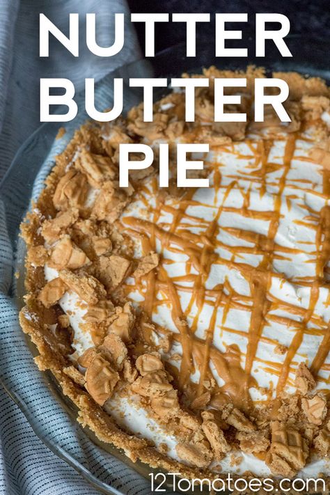 Nutter Butter Pie | 12 Tomatoes No Bake Nutter Butter Pie, Peanut Butter Pie With Nutter Butter Crust, Recipes Using Nutter Butter Cookies, Nutter Butter Peanut Butter Pie, Nutter Butter Pie Recipes, Nutter Butter No Bake Dessert, Desserts With Nutter Butter Cookies, Nutter Butter Dessert Recipes, Nutter Butter Recipes Desserts