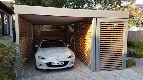 Lean To Storage, Carport Modern, Carport With Storage, Carport Sheds, Garage Addition, Carport Garage, Carport Designs, Car Port, Backyard Renovations