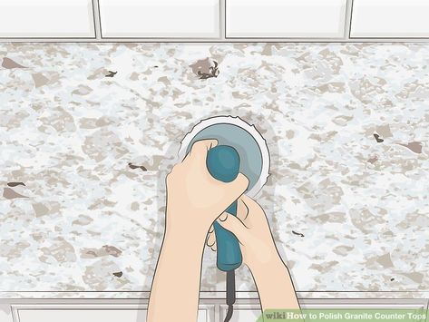 How to Polish Granite Counter Tops: 15 Steps (with Pictures) Homemade Granite Cleaner, Granite Polish, Granite Cleaner, Diy First Aid Kit, Picture Polish, Granite Countertop, House Cleaning Checklist, Diy Countertops, White Granite