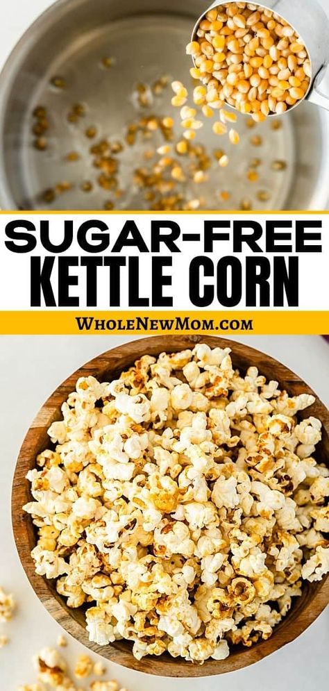 Van Meals, Kettle Corn Recipe, Healthy Popcorn, Sweet Popcorn, Super Snacks, Low Carb Sweeteners, Healthy Recipes Easy Snacks, Kettle Corn, Paleo Desserts