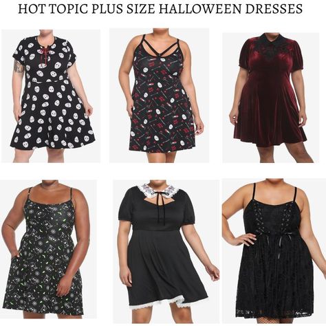 How cute are these adorable Plus Size Halloween dresses from Hot Topic? 🎃 #plussize #Halloween #Halloweenoutfits #halloweendresses #hottopic #LTKHalloween #LTKcurves#LTKSeasonal Lace Dress Plus Size, Halloween Dresses, Black Halloween Dress, Plus Size Halloween, Black Skull, Black Halloween, Black Skulls, Halloween Looks, Halloween Dress