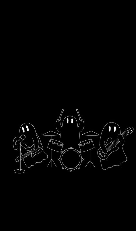 Cute Ghost Lockscreen, Black And White Ghost Wallpaper, Ghost Black Background, Halloween Desktop Wallpaper, Sunset Curve, Julie And The Phantoms, Spooky Tattoos, Friend Cartoon, Cartoon Wallpaper Hd