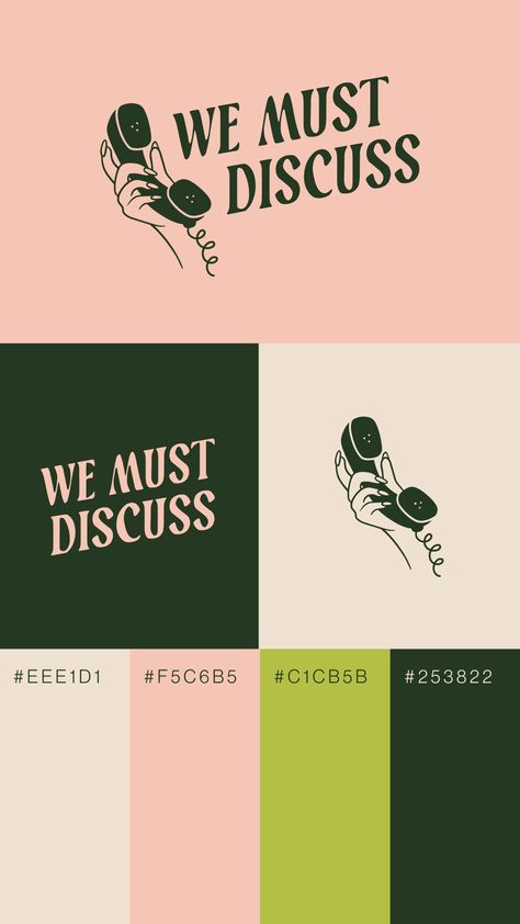 Free Logos Substack Design, Substack Newsletter, Logo Color Palette, Retro Telephone, Green Branding, Feminine Brand, Website Color Palette, Color Design Inspiration, Palette Design