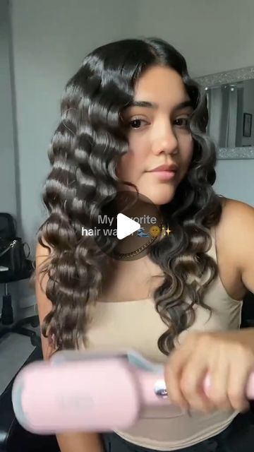 TYMO BEAUTY on Instagram: "My favourite hair waver.🌊☀️✨

#hairtransformation #tymobeauty #tymo #wavyhair #hairgoals #BeachyWaves #wavycurly #hairstyles #mermaidhair #TymoRovy" Wave Curl Hairstyles, Beach Waves Perm Before And After, Hair Waver Hairstyles, How To Use Hair Waver, Tymo Hair Waver, Crimper Iron Waves, Wave Crimper Hairstyles, 3 Barrel Waver Hair Hairstyles, Deep Waver Iron Hairstyles