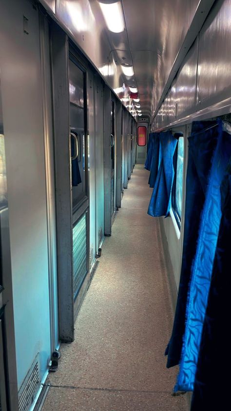 Inside the first AC class/bouge of an Indian train, a long pathway awaits, promising luxury and comfort during the journey. 1st Ac Train Snap, Ac Coach Train Snap, Train Travel Aesthetic Indian, Ac Train Snap, Indian Train Aesthetic, Ac Snap, Ac Train, First Class Train, Train Snap