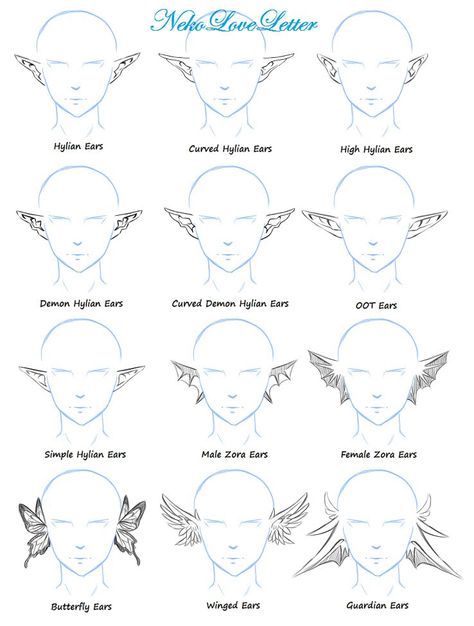 Elf Drawings, How To Draw Ears, 얼굴 드로잉, Fantasy Drawings, Reference Drawing, Elf Ears, Concept Art Drawing, Poses References, Creature Concept Art