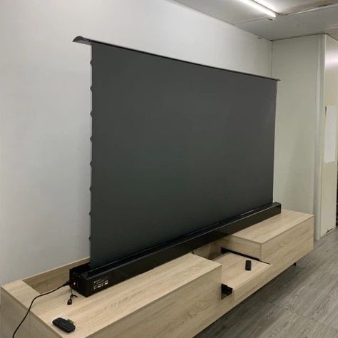 Electric Screen, Tv Projector, Theater Rooms, Floor Screen, Rear Projection, Projection Screens, Projection Screen, Home Theater Rooms, Home Theater Projectors