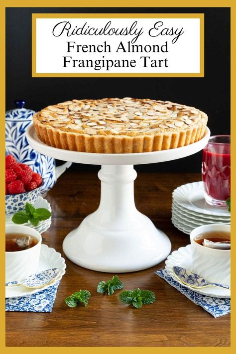 Easy Jam Tart Recipe, French Tart Recipes, Tart Pan Recipes, Spring Pies, French Tarts, Gourmet Keto, Parisian Patisserie, Almond Torte, Almond Tart Recipe