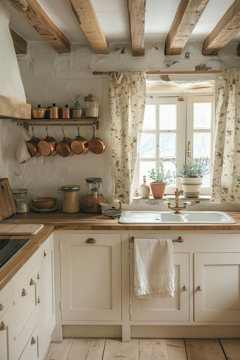 cottagecore kitchen, farmhouse kitchen, country kitchen, cottage kitchen, granny kitchen Cottage Core Kitchen Ideas, Cottagecore Kitchen Decor, Tiny Cottage Kitchen, Cottage Core Kitchen, Cottagecore Kitchen, Horse Hoof, Interior Design Per La Casa, Vintage Farmhouse Decor, Cottage Kitchens