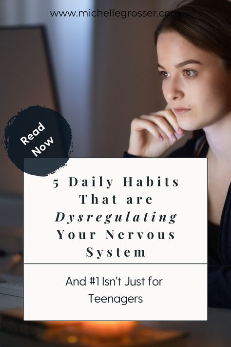 Do you ever feel like you’re running on autopilot, stuck in a cycle of stress, overwhelm, and burnout? 

Your nervous system is the control center for everything you experience in your body—whether you feel calm or on edge, how you react to stress, and even how you connect with others. 

Your nervous system doesn’t just control how you feel, think, and act; it’s also influenced by your daily habits and routines.  Some of your habits might be great for your nervous system and others, not so much. How To Heal Your Nervous System, How To Calm Your Nervous System, Regulate Nervous System, Regulate Your Nervous System, Habits And Routines, Nervous System Regulation, Control Center, Making Excuses, Daily Habits