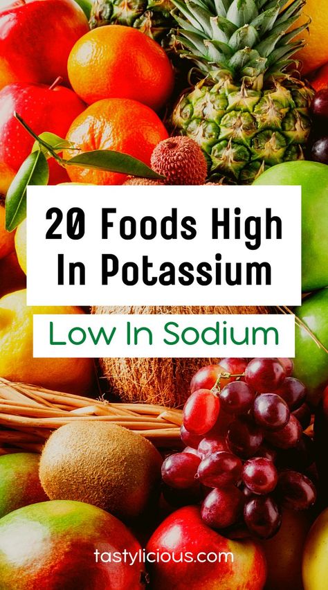 How can I get potassium without sodium | foods high in potassium and low in sodium | high potassium foods chart | juicing recipes for weight loss | juice recipes | healthy juicer recipes | juicer recipes beginners | green juice recipes for weight loss Foods High In Potassium, Sodium Foods, Low Potassium Recipes, Low Potassium Diet, Heart Healthy Recipes Low Sodium, High Potassium Foods, Potassium Foods, High Blood Pressure Diet, Easy Juice Recipes