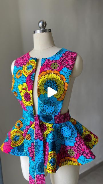 Egbor Happy Osereme on Instagram: "This reversible peplum top is definitely a must have!" Peplum Top With Skirt, Simple Ankara Gowns, Striped Peplum Top, Ankara Tops, Ankara Gowns, Peplum Skirt, Peplum Top, Must Haves