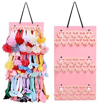 Amazon.com: Headbands Holder for Baby Girls, Vimiv Headbands Organizer for Baby Girls, Baby Bow Holder Organizer w/Heart-Shape Velvet Hangers, Baby Headbands Holder Organizer for Door,Closet,Wall, Light Pink : Baby Headbands Organizer, Baby Headband Storage, Baby Headband Holders, Headband Storage, Hair Bow Organizer, Headband Organizer, Hair Accessories Storage, Bow Organizer, Wall Closet