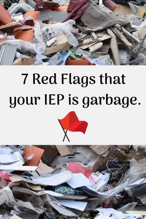 If this is happening, fix it.  #IEP #specialed #DontIEPalone #IEPmeeting #IEPadvice Iep Parent Concerns, Behavior Accommodations, Iep Organization, Iep Meetings, Iep Goals, Organization Skills, Attention Deficit, Red Flags, Behavior Management