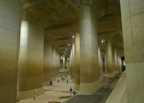 A tour group in the Temple of the G-Cans Project Circular Buildings, Saltwater Crocodile, Brutalism Architecture, Underground Bunker, Apartments In Dubai, An Unexpected Journey, Liminal Space, Liminal Spaces, Brutalism