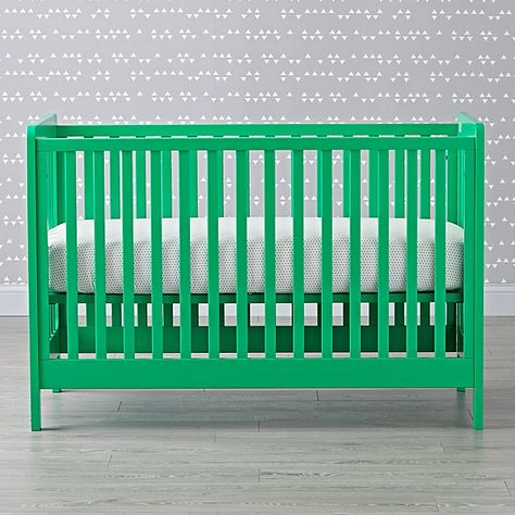 Carousel Crib in Kelly Green from The Land of Nod Waterproof Crib Mattress Pad, Green Crib, Wooden Carousel, Best Changing Table, Carousel Baby, Nursery Decor Green, Best Baby Cribs, Changing Tables, The Land Of Nod