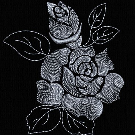 Machine Embroidery Designs Flowers, Rose Embroidery Designs, Pooh Corner, Flower Machine Embroidery Designs, Tambour Embroidery, Animal Embroidery Designs, Border Embroidery Designs, Flowers Embroidery, Hand Embroidery Flowers