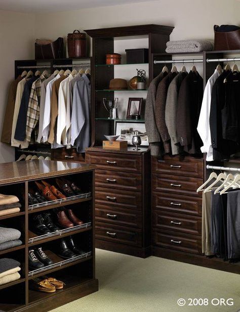 A Gentleman's Treasure Box Mens Closet Organization, Gentleman Mode, Custom Closet Design, Organized Closet, Room 2023, Walk In Closet Design, Closet Organizing Systems, Men Closet, Bedroom Closet Design