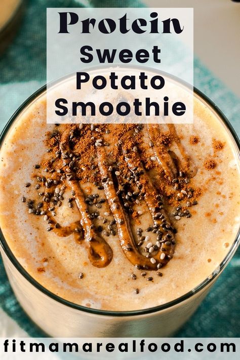 Roasted Whole Sweet Potatoes, Healthy Carbohydrates, Healthy Protein Smoothies, Berry Protein Smoothie, Sweet Potato Smoothie, Smoothie Protein, Protein Powder Smoothie, Smoothies With Almond Milk, Sweet Potato Protein