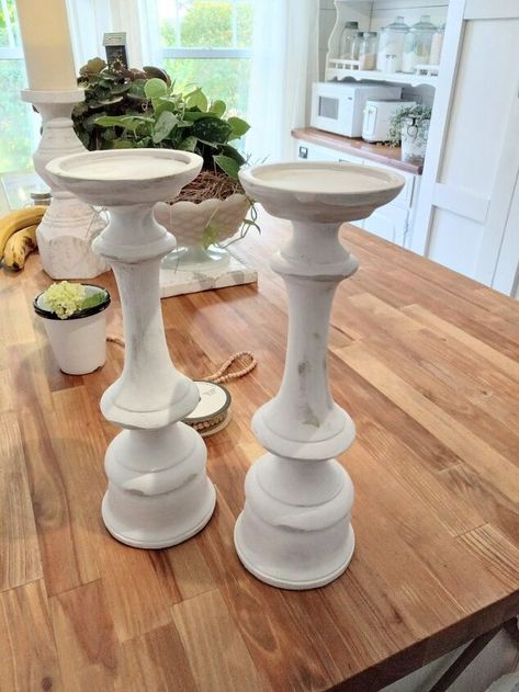 Decorate With Candle Holders, Other Uses For Candle Holders, How To Decorate Candle Holders, Decorating With Candle Sticks, Decorating With Candle Holders, Tall Candle Holders Decor Ideas, Repurpose Candle Holders, Pillar Candle Holders Decor Ideas, Tall Candle Holders Decor