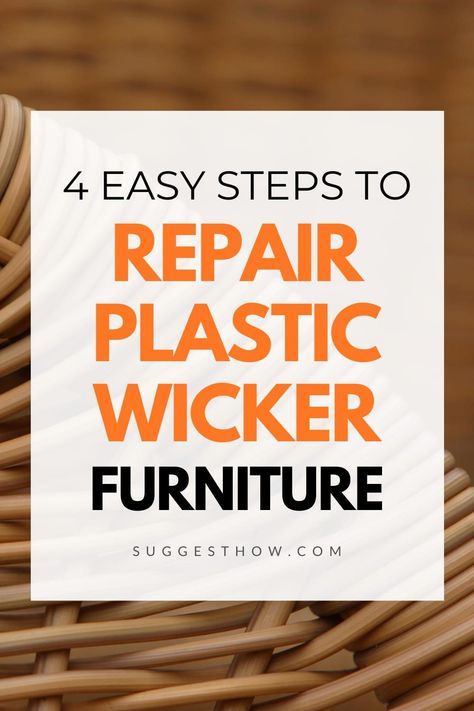 Video how to fix wicker outdoor furniture This post has affiliate/referral links. Learn more. Outdoor furniture made with plastic wicker is trendy because of the weave design that gives a comfortable lounge experience. The sturdy rattan-like weave adds a refined feel to your garden, patio, and backyard.You might be interested How To: Paint Wicker Furniture … Ratan Furniture, Wicker Furniture Repair, Woven Outdoor Furniture, Wicker Furniture Makeover, Resin Wicker Furniture, Resin Wicker Patio Furniture, Wicker Patio Chairs, Resin Patio, Patio Furniture Makeover