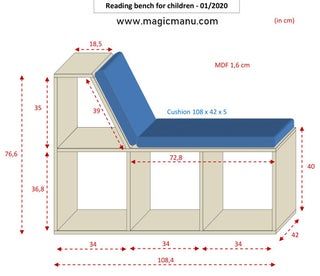 Making a Reading Bench for Children : 6 Steps (with Pictures) - Instructables Bookshelf Bench, Bookcase Bench, Reading Bench, Kids Bench, Library Reading, Wood Shop Projects, Kids Bookcase, Diy Bench, Bookshelves Kids