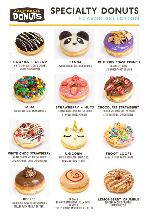 Fun Donut Ideas, Summer Donut Ideas, Donut Toppings Ideas, Donut Designs Ideas, Gourmet Donuts Ideas, Donut Shop Aesthetic, Doughnuts Aesthetic, Mini Donuts Ideas, Donut Inspiration