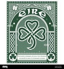 Irish Celtic design in vintage, retro style, and Celtic-style clover, illustration on the theme of St. Patricks day celebration Stock Vector Image & Art - Alamy Irish Illustration Art, Vintage Irish Art, Irish Celtic Art, Irish Graphic Design, Celtic Graphic Design, Celtic Illustration, Clover Illustrations, Celtic Lettering, Irish Illustration