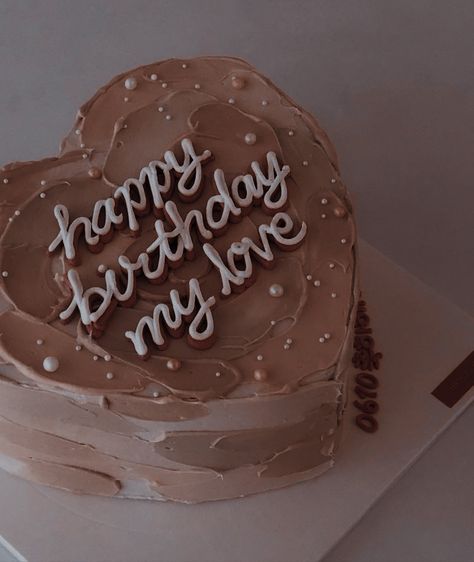 Chocolate Heart Cakes, 19th Birthday Cakes, Cake Decorating Party, 20 Birthday Cake, 25th Birthday Cakes, Chocolate Cake Designs, Birthday Cakes For Her, My Boards, Simple Cake Designs