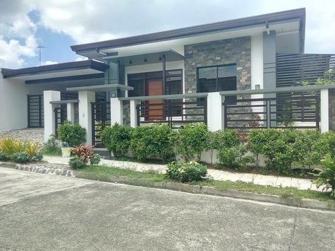 Dream House Modern House Philippines, Modern Roof Design, Modern Bungalow House Plans, Philippines House, Philippines House Design, Modern Bungalow House Design, Philippine Houses, Modern Bungalow Exterior, House Fence Design