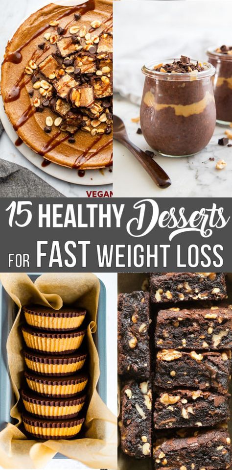 15 Healthy Desserts for Fast Weight Loss | Nikki's Plate Vegan Baking, Fat Burning Foods, Healthy Dessert Recipes, Smoothies Vegan, Baking Soda Beauty Uses, Best Fat Burning Foods, Healthy Vegan Desserts, Dessert Aux Fruits, Dessert Lover