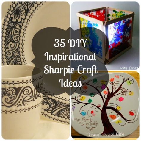 Romantic Diy Gifts, Sharpie Projects, Sharpie Colors, Marker Crafts, Customized Mugs, Sharpie Crafts, Pillows Decorative Diy, Diy Sharpie, Diy Christmas Ornament