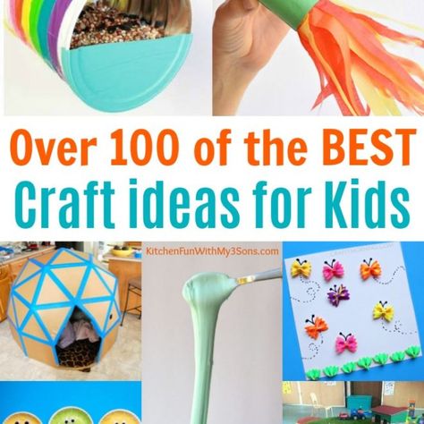 Over 100 of the Best Craft Ideas for Kids Crafts With Cardboard, How To Make Floam, Paper Plate Jellyfish, Reuse Bottles, Best Craft Ideas, Bird Feeder Craft, Jellyfish Craft, Homemade Bubbles, Non Toy Gifts