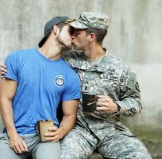 As part of my “Men in Uniform…and Out” writing theme, and as a run-up to the release of Hunted Soldier (Shadow Unit Book 3) later this month, I’m going to be posting some positive LGBT articles per… Max Emerson, Men Kissing, Photo Grid, Military Uniforms, Army Men, Men In Uniform, Military Men, Two Men, Gay Love