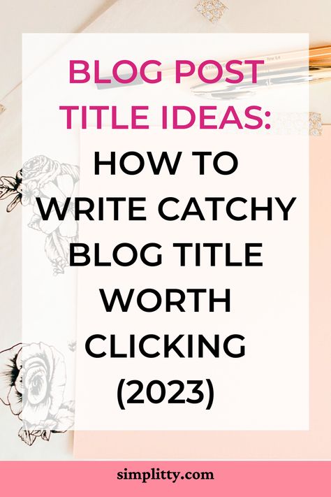 Elevate your blog with irresistible titles! 📝✨ Master the art of writing catchy blog post titles that demand clicks. Get ready to captivate your audience and watch your blog soar! 🚀💻 #BloggingTips #BlogTitleIdeas #WritingSuccess Blog Title, Title Ideas, Blog Post Titles, Blog Titles, Custom Ideas, Blog Writing, Blogging Tips, Blogging, Blog Post