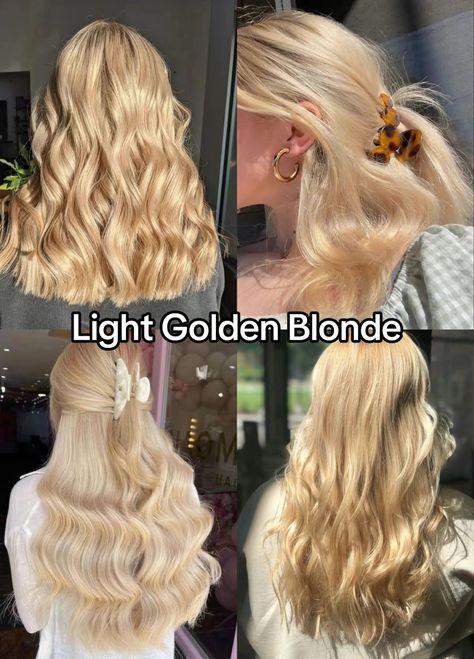 Colors For Warm Undertones, Hair Colors For Warm Undertones, Light Golden Blonde, Perfect Blonde Hair, Strawberry Blonde Hair Color, Cabello Hair, Perfect Hair Color, Golden Blonde Hair, Light Blonde Hair