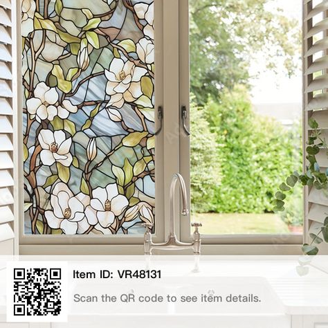 Glass Window Sticker, Christmas Window Stickers, Plant Window, Stained Glass Window Film, Flower Window, Privacy Film, Window Privacy, Window Film Privacy, Window Films