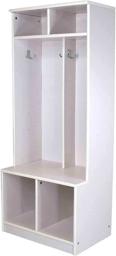 Little Partners Two Cubby Kids Wooden Locker – Six Storage Sections – Durable Construction (Earl Grey) (Soft White) : Amazon.ca: Home Backpack Station, Wooden Lockers, Kids Cubbies, Storage Locker, Baby Mine, How To Store Shoes, Cubby Storage, Rooms To Go, Built In Bench