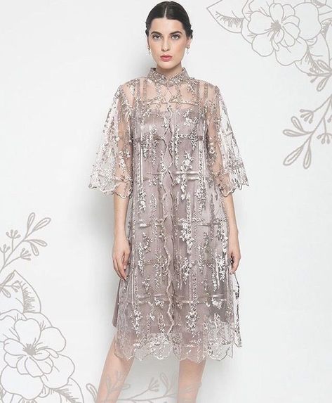 Dresses Brokat, Dress Brokat Modern Simple, Model Dress Brokat Modern, Dress Pesta Brokat, Kebaya Brokat Modern, Model Dress Batik, Brukat Dress, Brokat Modern, Model Dress Kebaya