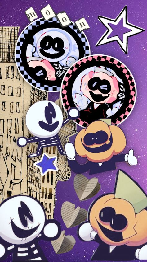 #spookymonth #characterboard #skidandpump #purpleaesthetic Spooky Month Wallpaper, Month Wallpaper, Image Overlay, Purple Aesthetic, Your Aesthetic, Connect With People, Creative Energy, Energy, Drawings