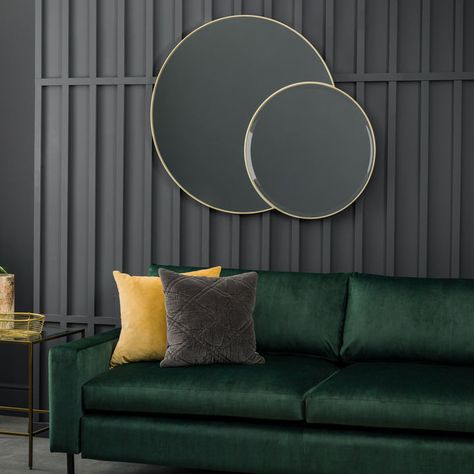 Beautiful Mirror, Contemporary Wall Mirrors, Circular Mirror, Black Frames, Mirror Ornaments, Small Mirrors, Round Wall Mirror, Bronze Metal, Wall Mounted Mirror