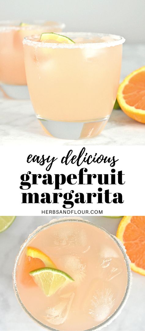 Pink Grapefruit Margarita, Grapefruit Margarita Recipe, Grapefruit Margarita, Margarita Cocktails, Grapefruit Drink, Grapefruit Cocktail, Measuring Ingredients, Tequila Drinks, Easy Drink Recipes