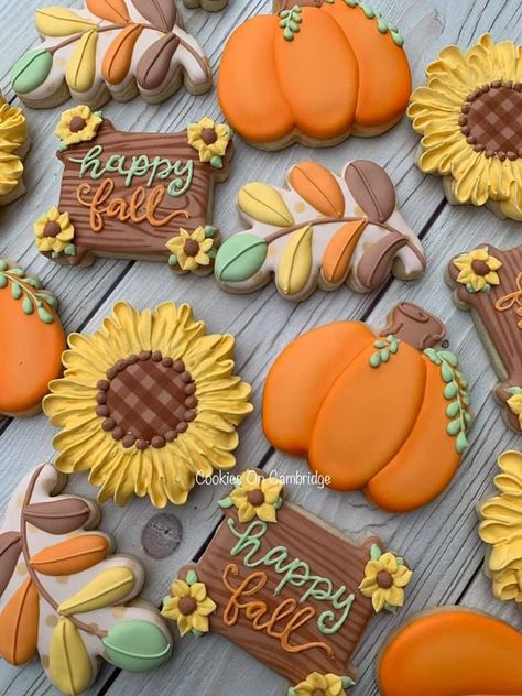 Sunflower Cookies decorated by Lori Todhunter | Sunflower cookies, Fall cookies, Halloween sugar cookies Sunflower Cookies Decorated, Thanksgiving Cookies Decorated, Turkey Head, Holiday Cookies Decorated, Halloween Sugar Cookies Decorated, Cookies Fall, Sunflower Cookies, Decorative Cookies, Decorate Cookies