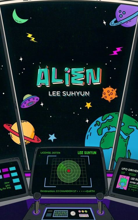 Pixel Art Web Design, Space Design Graphic, Akmu Suhyun, Lee Suhyun, Inmobiliaria Ideas, Graphic Design Infographic, Event Poster Design, 카드 디자인, Alien Planet