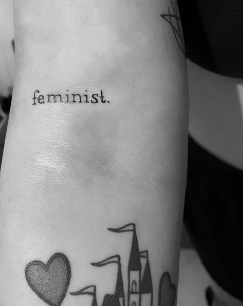 #aesthetic #smalltattoo #littletattooideas #littletattoo #smalltattooideas #feminist #feministtattooideas #womentattoo #womentattooideas #tattooideas #tattooideasforwomen #flashtattoo #tattooart #tattooartist #tattoosforwomen #fineline #finelinetattoo Tattoo For Feminists, Womanist Tattoo, Feminist Flash Tattoo, Feminist Quote Tattoo, Women Rights Tattoo, Smash The Patriarchy Tattoo, Tattoo Ideas Feminist, Feminine Patchwork Tattoo, Minimal Feminism Tattoo