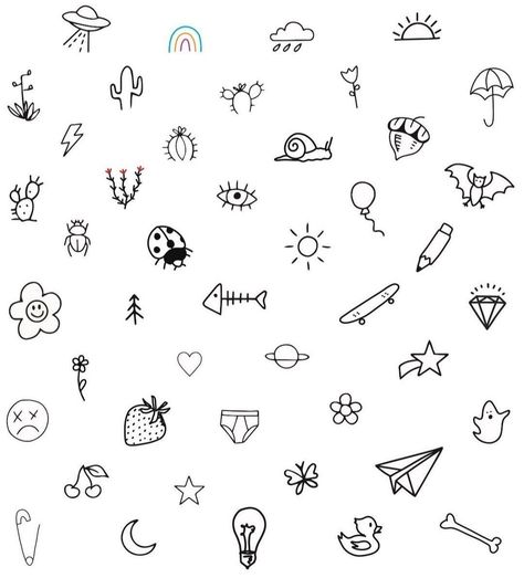 #tattoo #tattooideas Mini Flash Tattoo, Wall Doodles, Tiny Doodles, Simple Finger Tattoo, Stick Poke Tattoo, Small Girly Tattoos, Finger Tattoo For Women, Hand And Finger Tattoos, Sharpie Tattoos